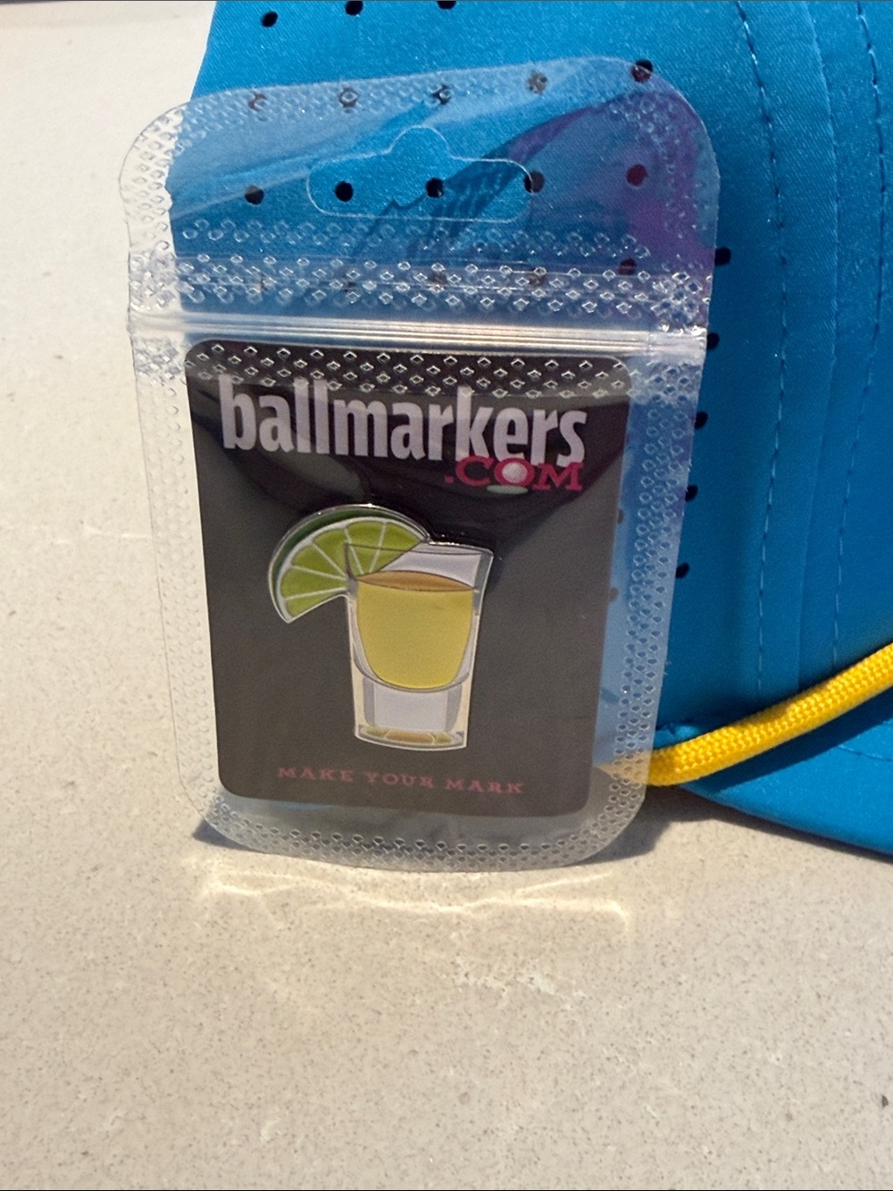 Logie Joes Tequila shot Golf SnapBack hat with matching ball marker - Picture 2 of 4